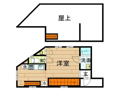 アイハウス梅香(ワンルーム/2階)の間取り写真