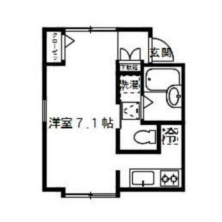 BLESS1010(ワンルーム/3階)の間取り写真
