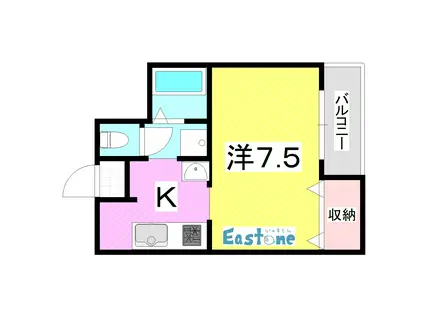 シャトレー21(ワンルーム/3階)の間取り写真