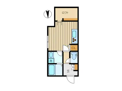 LES LIENS(ワンルーム/1階)の間取り写真