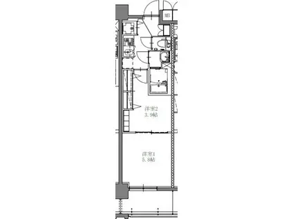 S-RESIDENCE上社AUREATE(2K/3階)の間取り写真