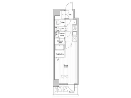 文京本駒込レジデンス(1K/3階)の間取り写真