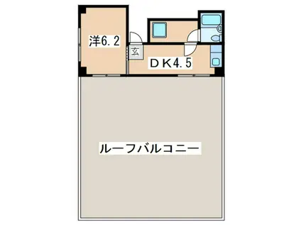 ツインズ久里浜(1DK/4階)の間取り写真