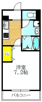 ステリア森ノ宮(1K/3階)の間取り写真