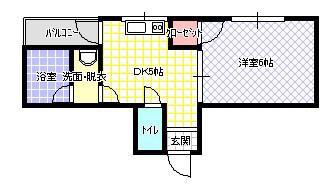 ハイツ SUZUKA(1DK/3階)の間取り写真