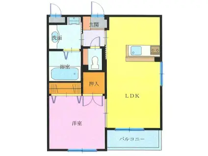 ALLURE(1LDK/3階)の間取り写真