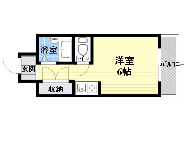 プレジデント横田(ワンルーム/5階)の間取り写真