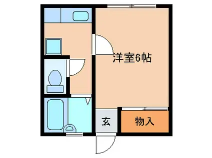 アクア・ステイツ(1K/1階)の間取り写真