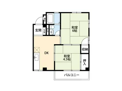 新和ビル(2DK/5階)の間取り写真