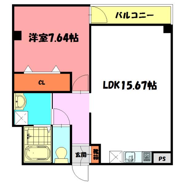 アバントコート明石(1LDK/5階)の間取り写真