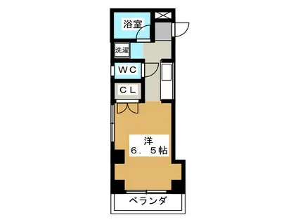 グランシャリオ(ワンルーム/2階)の間取り写真