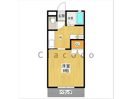 パストラル(1K/2階)の間取り写真