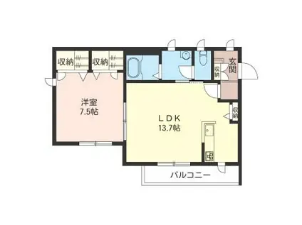 サンリット サルビア(1LDK/2階)の間取り写真