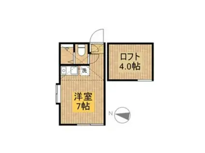 ユナイト反町セザンヌ(ワンルーム/2階)の間取り写真