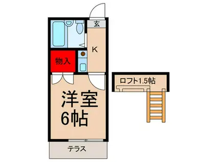 レオパレス北池袋2(1K/1階)の間取り写真