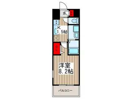 イースト アルディール(1K/7階)の間取り写真