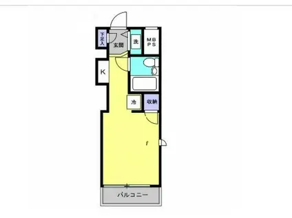 ウィンベルソロつきみ野NO1(ワンルーム/2階)の間取り写真