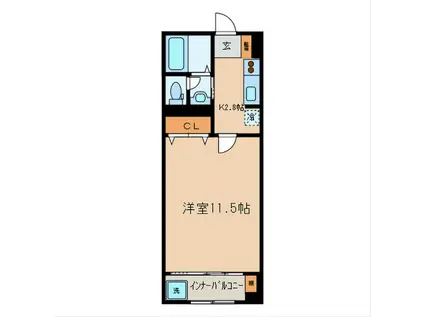 ソレックスハイム(1K/2階)の間取り写真