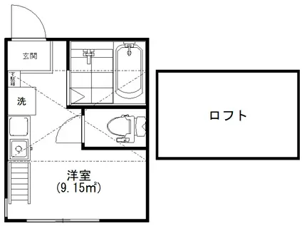 PRIMO井土ヶ谷(ワンルーム/2階)の間取り写真