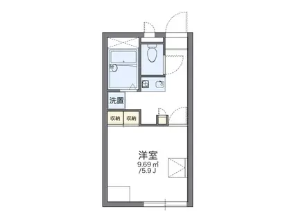 GREEN VIEW(1K/2階)の間取り写真