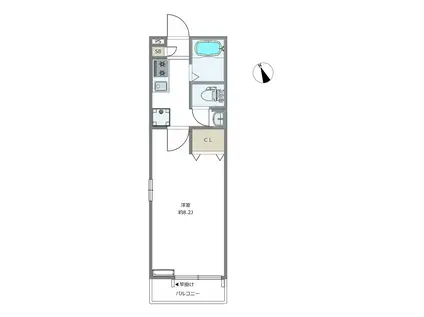 メゾンド・フジ(1K/3階)の間取り写真