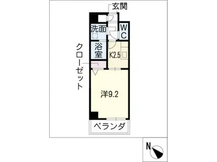 リヴェール藤が丘(1K/4階)の間取り写真