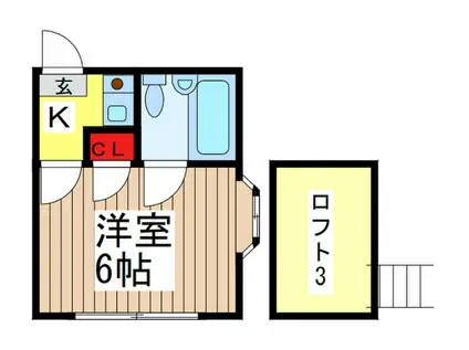 MKハイツ(1K/1階)の間取り写真