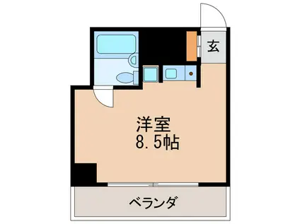 チサンマンション桜通久屋(ワンルーム/3階)の間取り写真