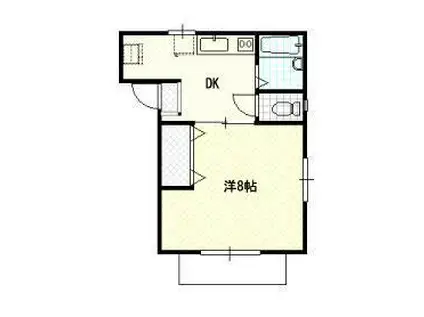 リベラルI(1K/1階)の間取り写真