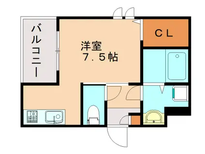 R-SMART MG 九大学研都市III(ワンルーム/3階)の間取り写真