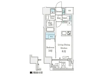 デュオフラッツ池袋(1LDK/5階)の間取り写真