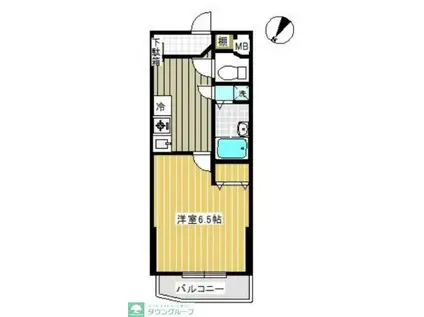 フォルトゥーナ立木(1K/3階)の間取り写真