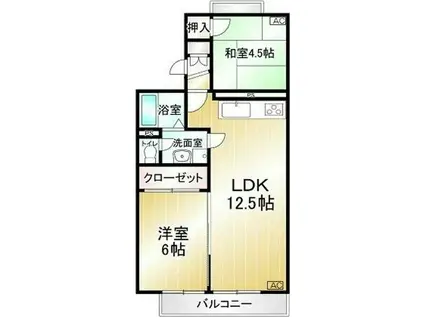 フォーレストヒルズI(2LDK/2階)の間取り写真