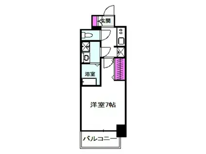 エスリードレジデンス都島シティフロント(1K/8階)の間取り写真