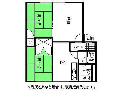 フレグランス山田(3DK/2階)の間取り写真