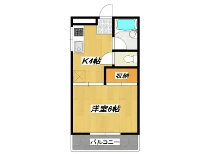 エリアさとう(1K/2階)の間取り写真