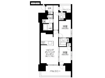 ザ・パークハウスアーバンス中目黒(2LDK/3階)の間取り写真