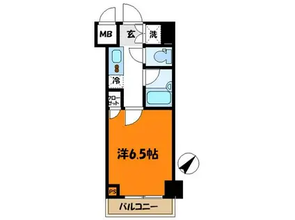 ルーブル溝の口参番館(1K/5階)の間取り写真