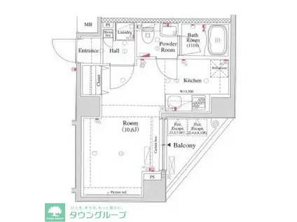 AXAS中野レジデンス(ワンルーム/4階)の間取り写真