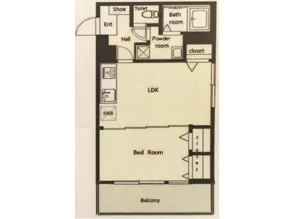 菊星シャルム立石(1LDK/3階)の間取り写真