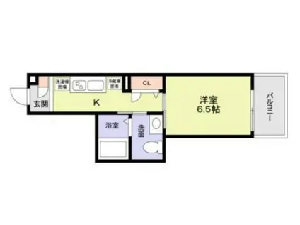 アダージョ小竹(1K/2階)の間取り写真