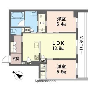 アスターミキ(2LDK/2階)の間取り写真