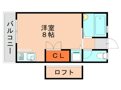 第2キヨヒロビル(ワンルーム/3階)の間取り写真