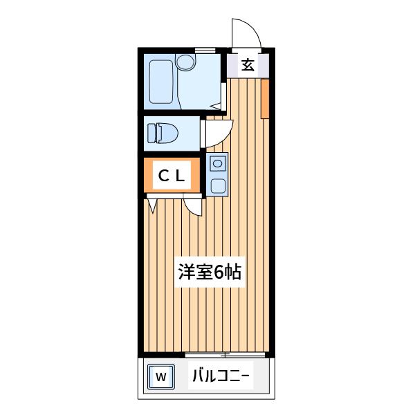 エルドラドくにたち(ワンルーム/2階)の間取り写真