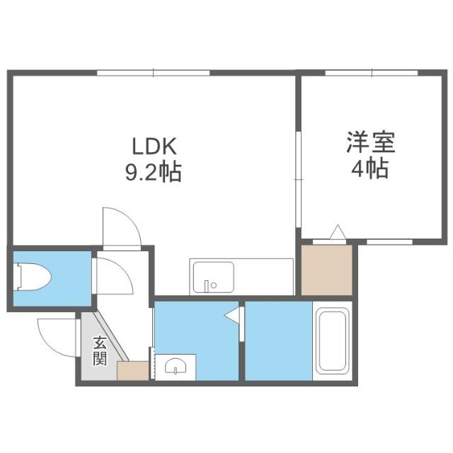 LIEN F・VILLAGE(1LDK/2階)の間取り写真