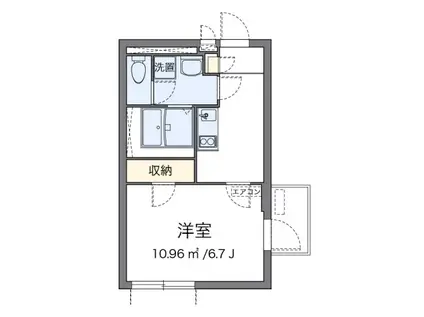 ソラーナイクラ(1K/3階)の間取り写真