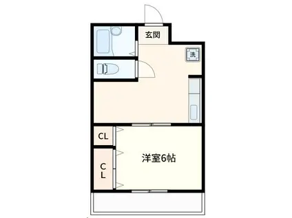 三郷ハイツ(1DK/3階)の間取り写真