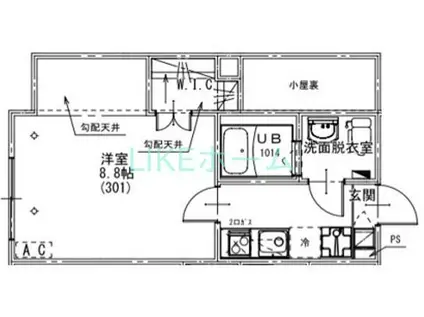 KEIAI RESIDENCE 北習志野(1K/3階)の間取り写真
