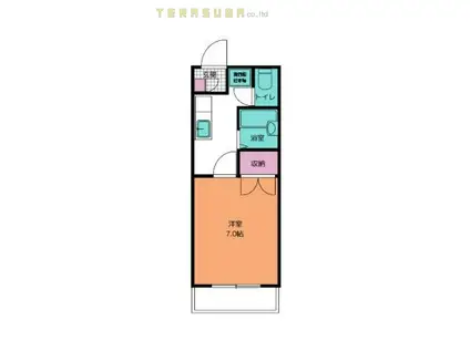 ONE-WAY(1K/2階)の間取り写真