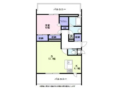 コンフォート(1LDK/2階)の間取り写真